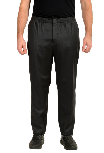 Hugo Boss Men's "Banks_RET" 100% Wool Gray Flat Front Pants