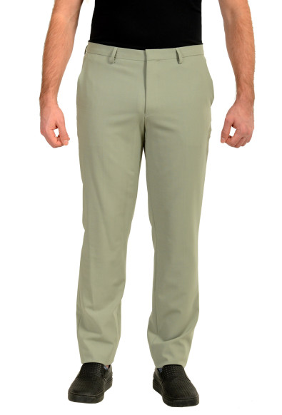 Hugo Boss Men's "Hesten232X" Extra Slim Fit Sage Wool Dress Pants