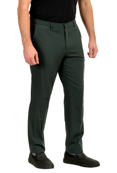 Hugo Boss Men's "Hesten232X" Extra Slim Fit Green Wool Dress Pants: Picture 2