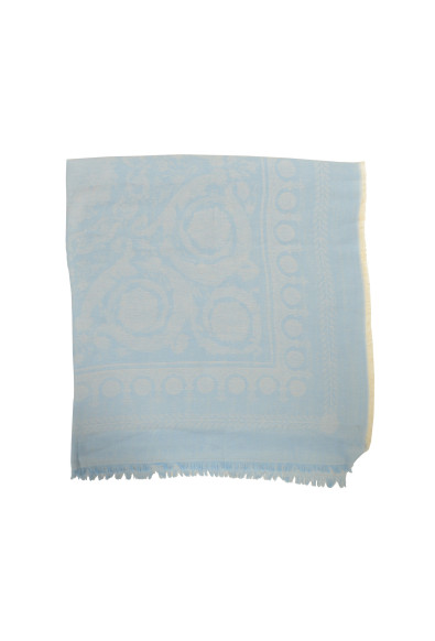 Versace Jacquard Barocco Heritage Print Wool Shawl Scarf