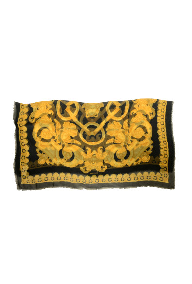Versace Jacquard Barocco Heritage Print Shawl Scarf