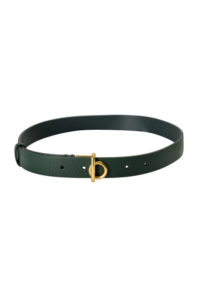 Burberry "Rocking" Vine Green Leather Buckle Decorated Belt: Picture 2