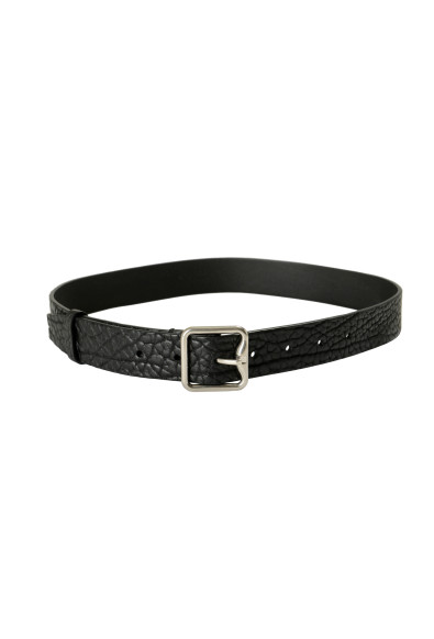 Burberry Women's Black Textured Leather Belt: Picture 2
