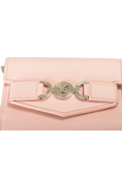 Versace Women's Dusty Rose & Silver Medusa 100% Leather Compact Wallet: Picture 2