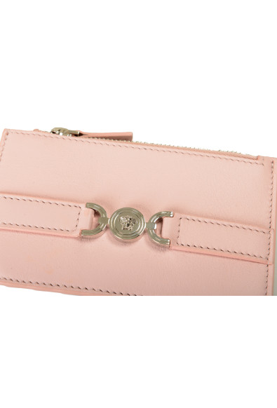 Versace Dusty Rose 100% Leather Silver Medusa Head Card Case Holder: Picture 2