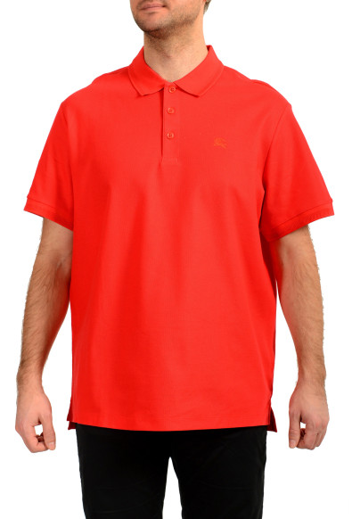 Burberry Men's "Eddie EKD" Bright Red Short Sleeve Polo Shirt
