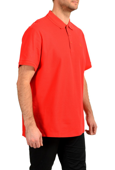 Burberry Men's "Eddie EKD" Bright Red Short Sleeve Polo Shirt: Picture 2