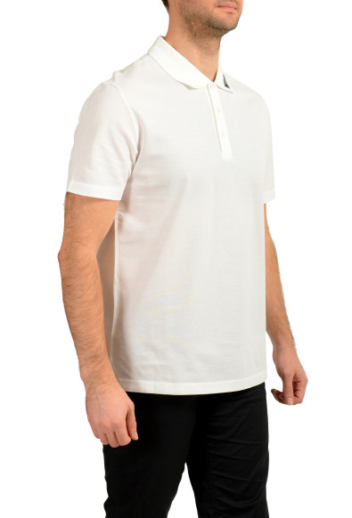 Versace Men's White Logo On Collar Short Sleeve Polo Shirt: Picture 2