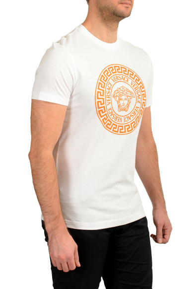 Versace Men's White/Calendula Medusa Head Print Short Sleeve T-Shirt: Picture 2