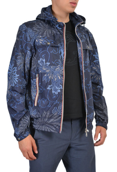 Moncler Men's "Lyon" Floral Print Hooded Windbreaker Jacket : Picture 2