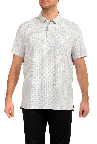 Armani Exchange Men's All Over Logo Print Short Sleeve Polo Shirt