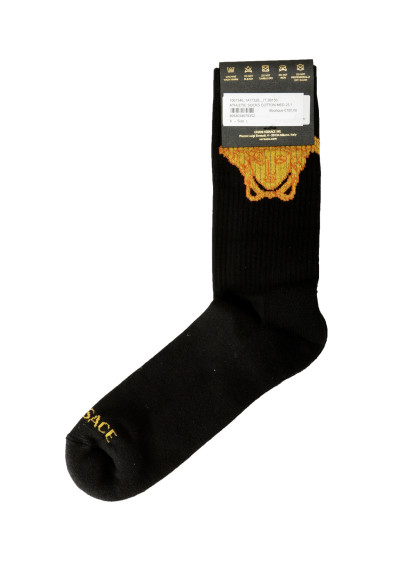 Versace Black & Gold Medusa Head Athletic Socks: Picture 2