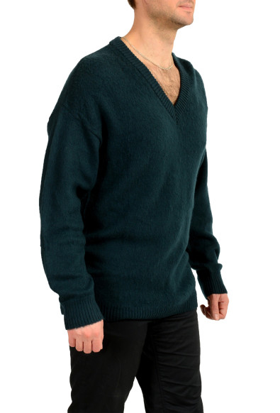 Scuderia Ferrari Men's Emerald Green 100%Wool V-Neck Pullover Sweater: Picture 2