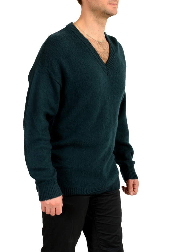Scuderia Ferrari Men's Emerald Green 100%Wool V-Neck Pullover Sweater: Picture 2