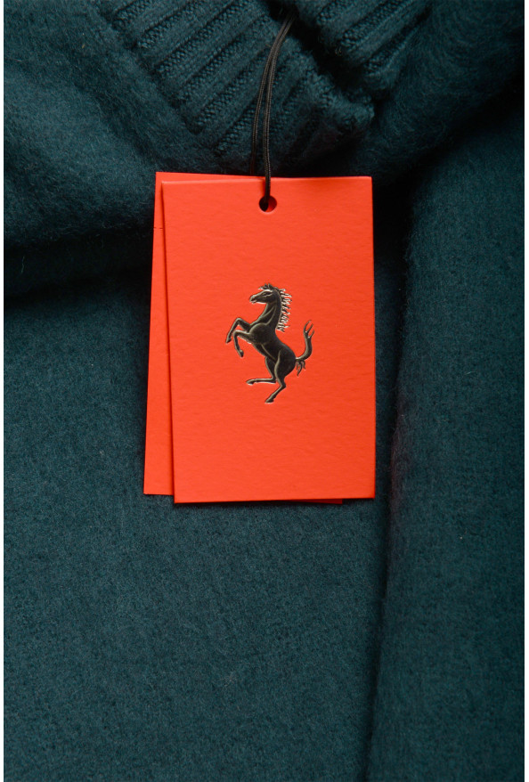 Scuderia Ferrari Men's Emerald Green 100%Wool V-Neck Pullover Sweater: Picture 5
