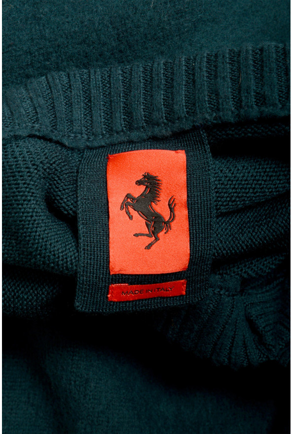 Scuderia Ferrari Men's Emerald Green 100%Wool V-Neck Pullover Sweater: Picture 6