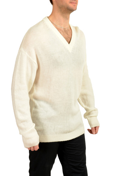 Scuderia Ferrari Men's Ivory 100%Wool V-Neck Pullover Sweater: Picture 2