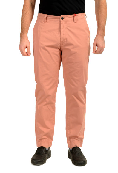 Hugo Boss Men's "Zeebo243D" Salmon Pink Casual Pants
