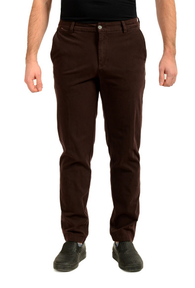 Hugo Boss Men's "H-Kane1" Dark Brown Modern Regular Fit Pants