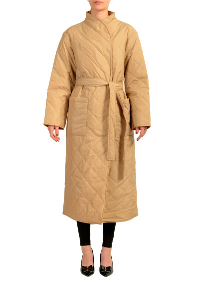 Hugo Boss Women's "Palotta" Beige Belted Insulated Coat