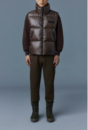 Mackage Men's KANE-MG Coffee Down Vest Sleeveless Jacket