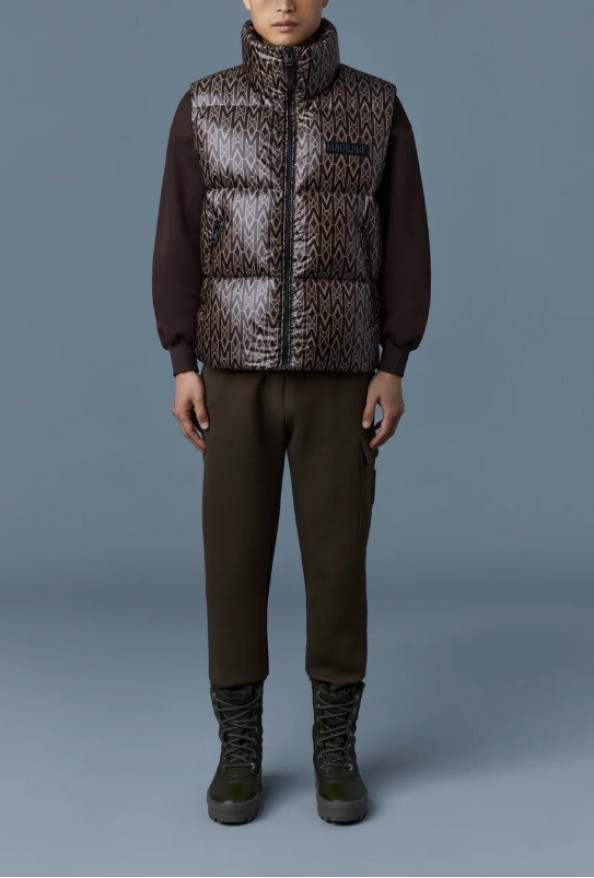 Mackage Men's KANE-MG Coffee Down Vest Sleeveless Jacket