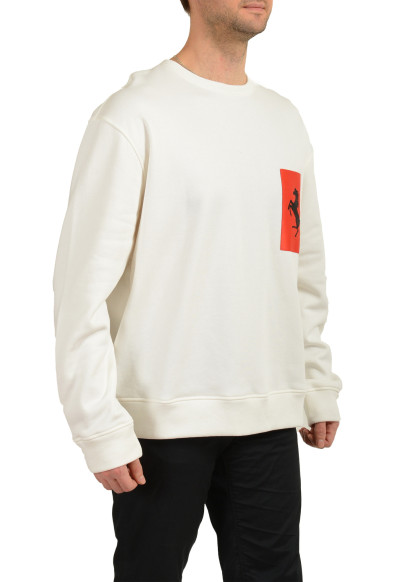 Scuderia Ferrari Men's White C-Neck Label Pocket Sweater Sweatshirt: Picture 2