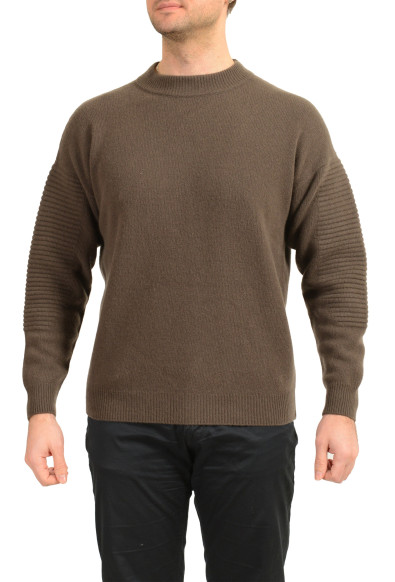 Scuderia Ferrari Men's Brown Wool Cashmere C-Neck Sweater