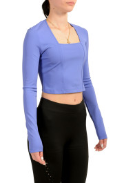 Scuderia Ferrari Women's Purple Cropped Long Sleeve Blouse Top: Picture 2