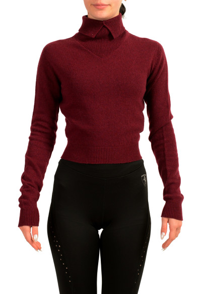 Scuderia Ferrari Women's Cropped 100% Cashmere Roll-Neck Sweater