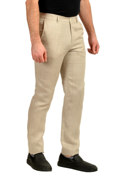 Hugo Boss "C-Genius-262" Stone Beige Linen Flat Front Pants : Picture 2