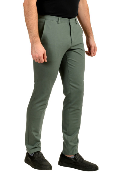 Hugo Boss "Hesten232X" Extra Slim Fit Sage Green Wool Pants: Picture 2