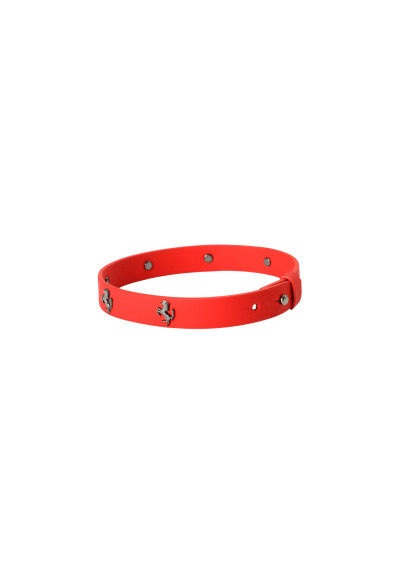 Scuderia Ferrari Red Double Coil Hypersonic 100% Leather Bracelet: Picture 2