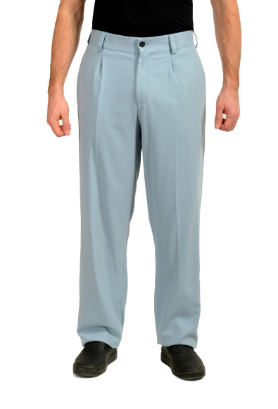 Hugo Boss "Flips251X" Modern Fit Blue Pleated Dress Pants