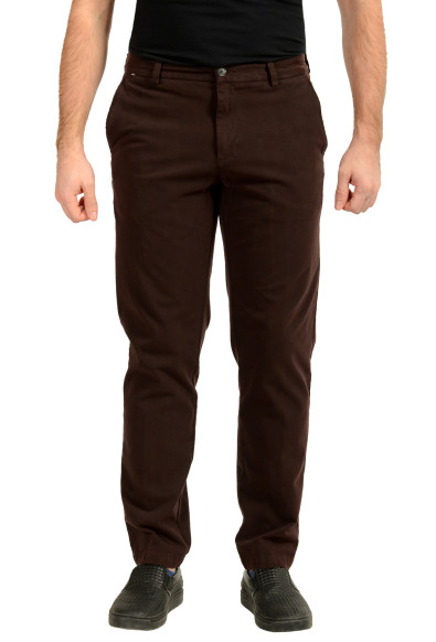 Hugo Boss "H-Kane1" Regular Fit Purple Flat Front Casual Pants