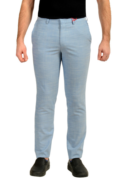 Hugo Boss "Hesten232X" Extra Slim Fit Wool Flat Front Dress Pants 