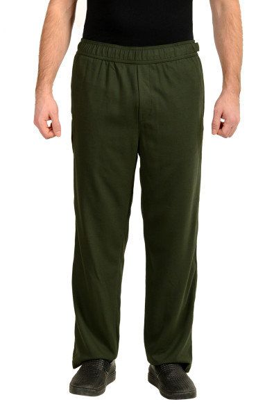 Hugo Boss "Gino253"Green Elastic Waist Casual Pants 