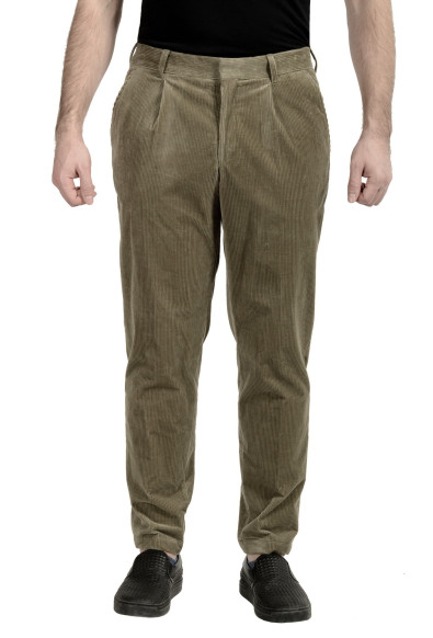 Hugo Boss "C-Perin-PL-253" Relaxed Fit Corduroy Pleated Front Pants 