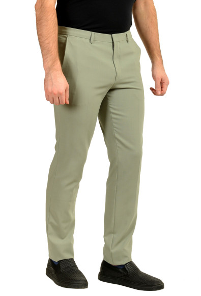 Hugo Boss "Hesten232X" Extra Slim Fit Sage Wool Dress Pants: Picture 2