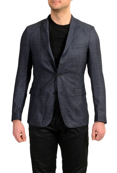 Hugo Boss Men's "Roan1" Extra Slim Fit Blue Wool Two Button Blazer 
