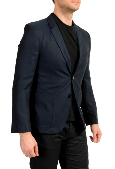 Hugo Boss Men's "Andt" Navy Blue Wool Striped Two Button Blazer: Picture 2