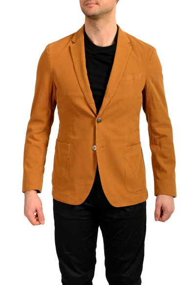 Hugo Boss Men's "Hanry-D" Slim Fit Brown Striped Two Button Blazer