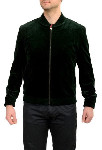 Hugo Boss "Ukashi232X" Slim Fit Velour Full Zip Bomber Jacket 