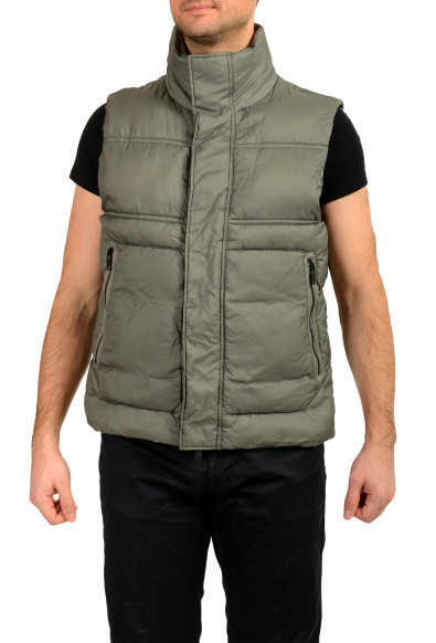 Hugo Boss "Odaini" Men's Full Zip Gray Sleeveless Parka Vest