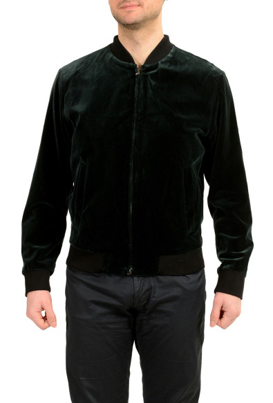 Hugo Boss "C-Hanry-BMB-244" Slim Fit Velour Full Zip Bomber Jacket 