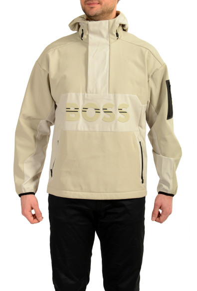 Hugo Boss "J_Stel" Logo Print Hooded Pull Over Jacket