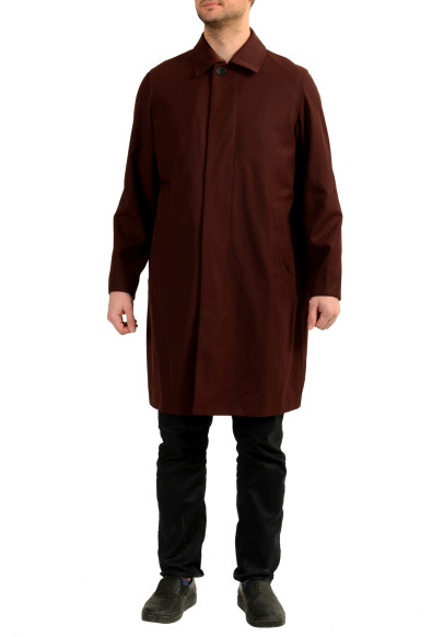 Hugo Boss "Gustav" Plum Purple Wool Button Down Coat