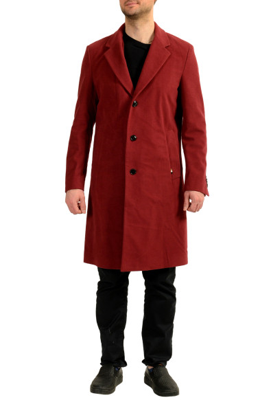 Hugo Boss "C-Jared-243" Vine Red Button Down Coat