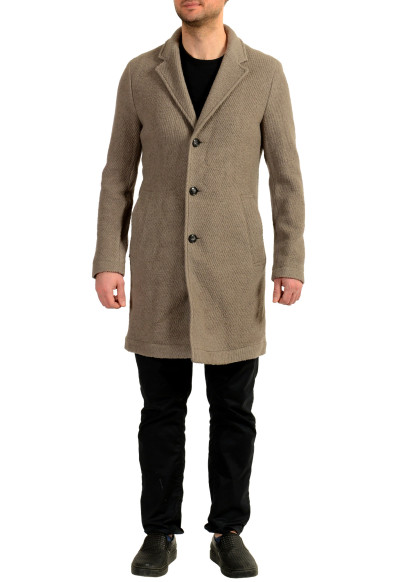 Hugo Boss "C-Hyde-SFT-244" Gray Wool Button Down Coat