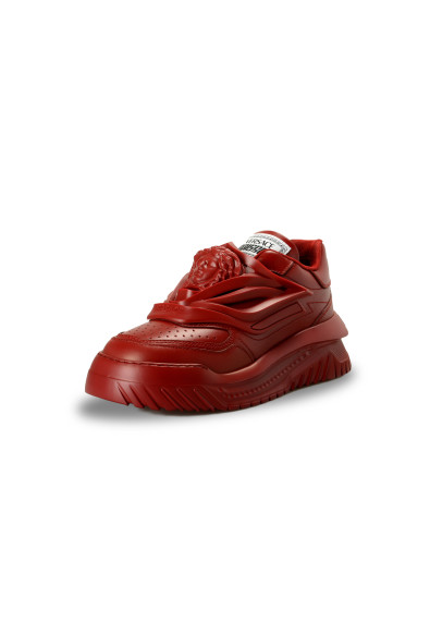 Versace Men's Red Leather "ODISSEA" Sneakers Shoes